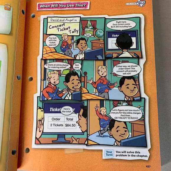 Glencoe TEKS Math Course 1 Vol. 2 Grade 6 McGraw Hill Education Paperback 2015 - Picture 6 of 11